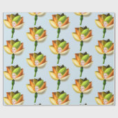 フラワーガールラッピング紙 – カスタマイズ可能 ラッピングペーパー (フラット)