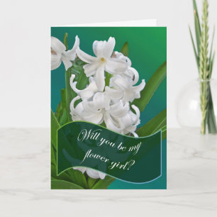 フラワーガールリクエストホワイトヒヤシンス 招待状