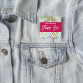 フラワーガールレインボーハートズフラッシュシック結婚ズ 缶バッジ (インサイチュ)