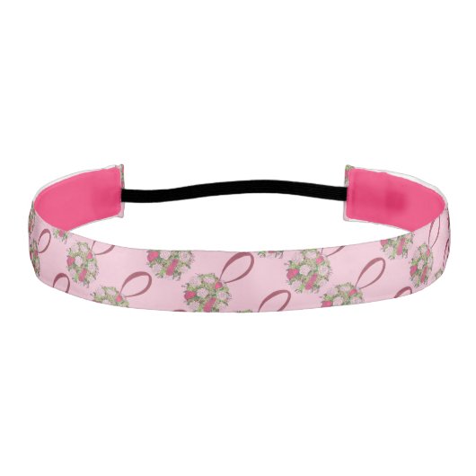 フラワーガールローズブーケ結婚フローラズヘッドバンド アスレチックヘッドバンド (正面)