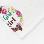 フラワーガール女性のカーボーイ フリースブランケット (角)