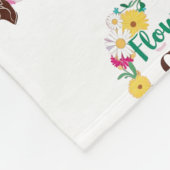 フラワーガール女性のカーボーイ フリースブランケット (角)