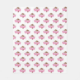 フラワーガール女性のカーボーイ フリースブランケット