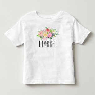 フラワーガール幼児ティーキッズ花少女Tシャツ トドラーTシャツ