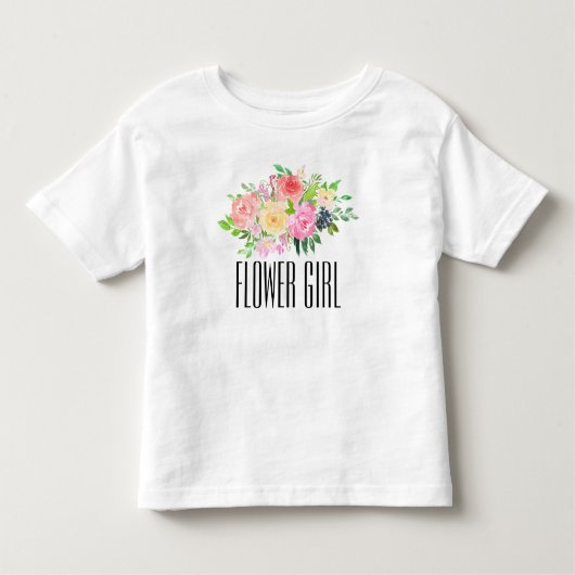フラワーガール幼児ティーキッズ花少女Tシャツ トドラーTシャツ (正面)