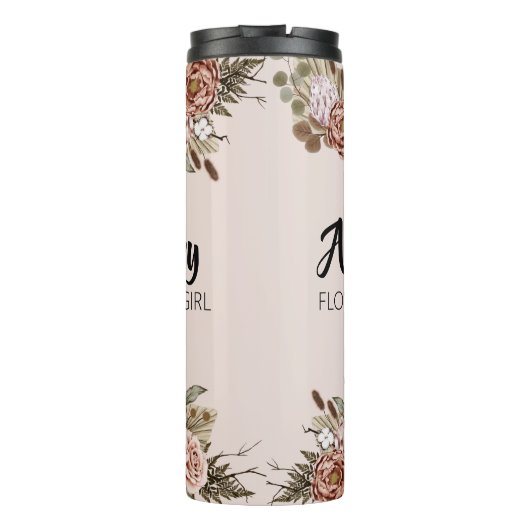 フラワーガール提案ギフトカスタムブライダルシャワー タンブラー (裏面)