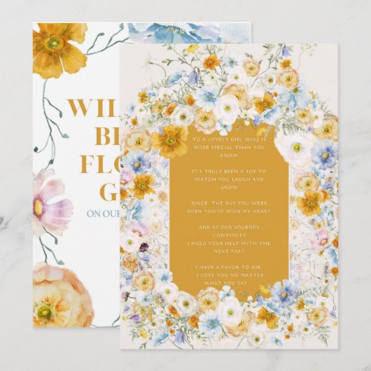 フラワーガール提案詩 (正面/裏面)