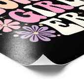 フラワーガール時代のレトロでグルーヴィーな花 フォトプリント            (角)