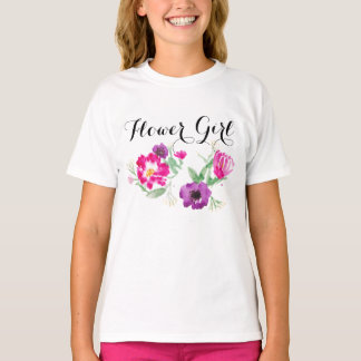 フラワーガール水彩花T Tシャツ