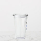 フラワーガール結婚ズ青い花かわいらしフローラ アクリルタンブラー (右)