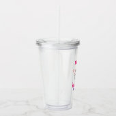 フラワーガール結婚式の引き出物かわいいピンク アクリルタンブラー (右)