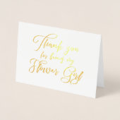 フラワーガール美結婚美の感謝 箔カード (正面)