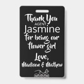 フラワーガール花弁パトロールバッジ バッジ (Back)