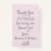 フラワーガール花弁パトロールバッジ バッジ (裏面)