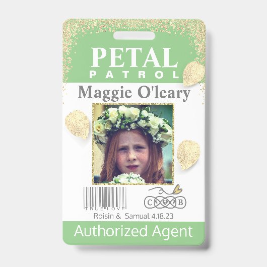 フラワーガール花弁パトロールバッジ バッジ (正面)