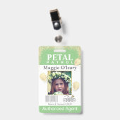 フラワーガール花弁パトロールバッジ バッジ (正面 （クリップ付）)