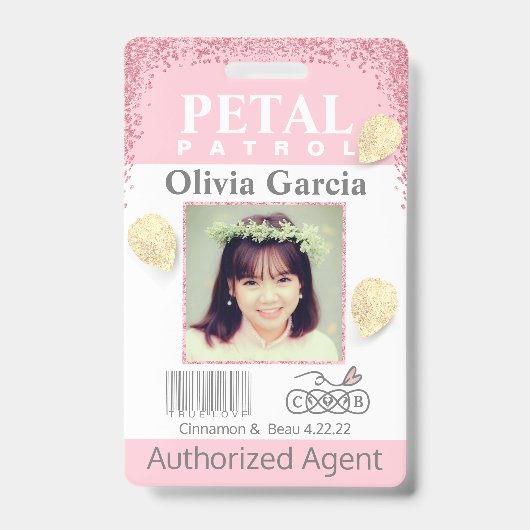 フラワーガール花弁パトロールバッジ バッジ (表面)