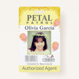 フラワーガール花弁パトロールバッジ バッジ