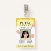 フラワーガール花弁パトロールバッジ バッジ (正面クリップ)