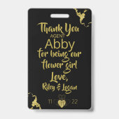 フラワーガール花弁パトロールバッジ バッジ (裏面)