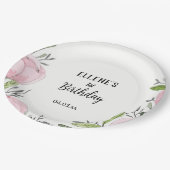 フラワーガール1st誕生日パーティー紙プレート ペーパープレート (アングル)