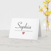 フラワーガール?の結婚カード カード (黄色い花)