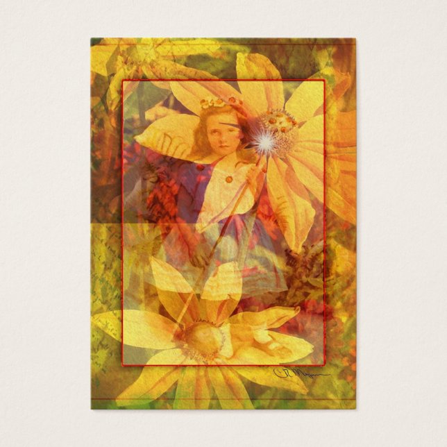 フラワーガール – アーティストトレーディングカード (正面)