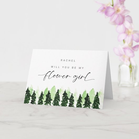 フラワーガール ウィンターパインの木 カード (蘭)