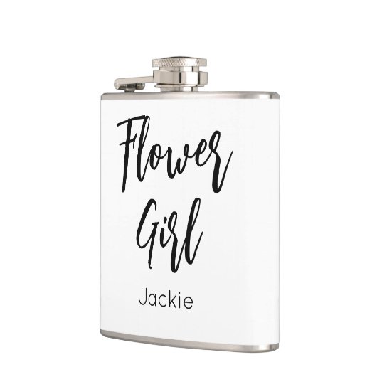 フラワーガール ブラック ホワイト ウェディングパーティー 結婚式 フラスク (左)