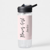 フラワーガール ブラッシュピンク ブライダルシャワー ウォーターボトル (左面)