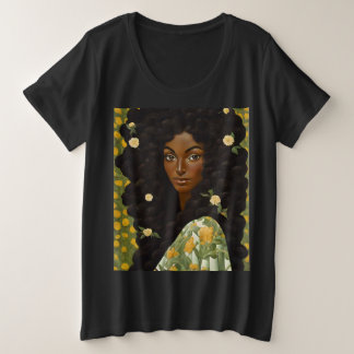 フラワーガール プラスサイズTシャツ