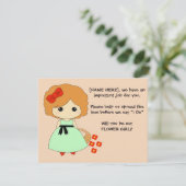 フラワーガール プロポーズカード - 赤 招待状 (スタンド正面)