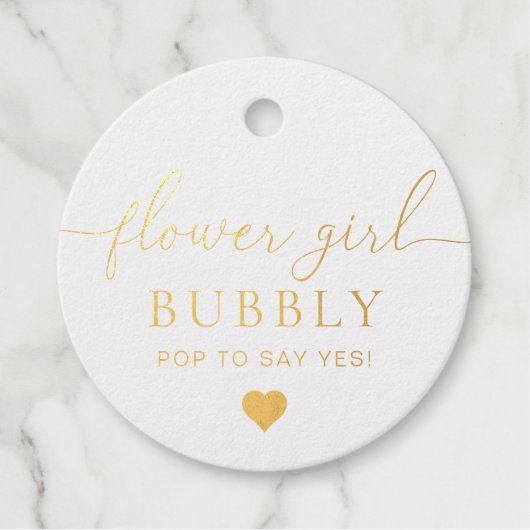 フラワーガール プロポーズ フォイル フェイバータグ (正面)