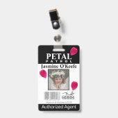 フラワーガール ペタルパトロール バッジ (正面 （クリップ付）)