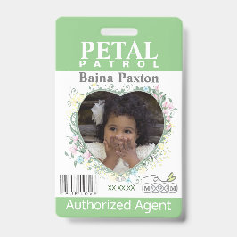 フラワーガール ペタルパトロール 春の花 青 バッジ