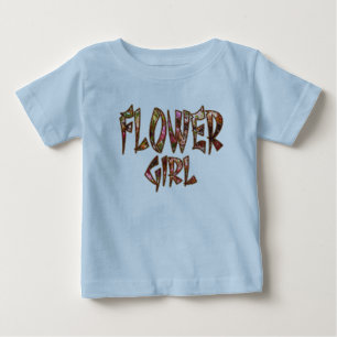 フラワーガール 幼児用フリルTシャツ オーダーメイド ベビーTシャツ