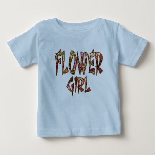 フラワーガール 幼児用フリルTシャツ オーダーメイド ベビーTシャツ (正面)
