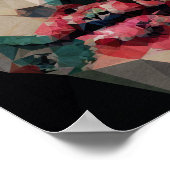 フラワーガール – Kubistika by Boris Drashoff ポスター (角)