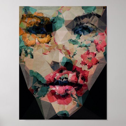 フラワーガール – Kubistika by Boris Drashoff ポスター (正面)