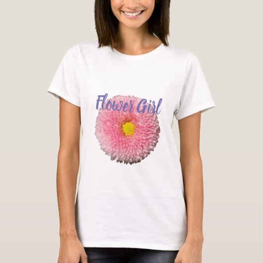 フラワーガールTシャツ ひらひら小花 Tシャツ (正面)