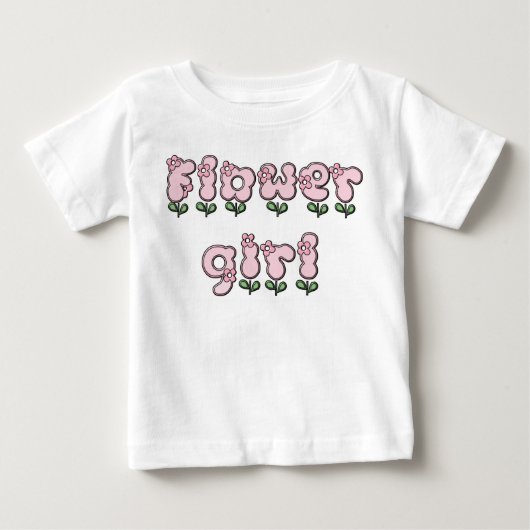 フラワーガールTシャツ ベビーTシャツ (正面)