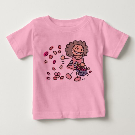 フラワーガールTシャツ ベビーTシャツ (正面)