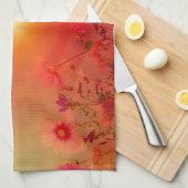 フラワーキッチンタオル キッチンタオル (四つ折り)