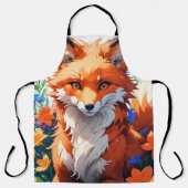 フラワーキツネ エプロン (正面)