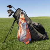 フラワーキツネ ゴルフタオル (グリーン)