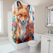 フラワーキツネ シャワーカーテン (インサイチュ)