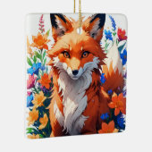 フラワーキツネ セラミックオーナメント (右)
