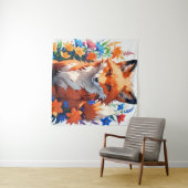 フラワーキツネ タペストリー (インサイチュ(横))