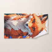 フラワーキツネ ハンドタオル (ハンドタオル)