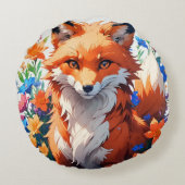 フラワーキツネ ラウンドクッション (裏面)